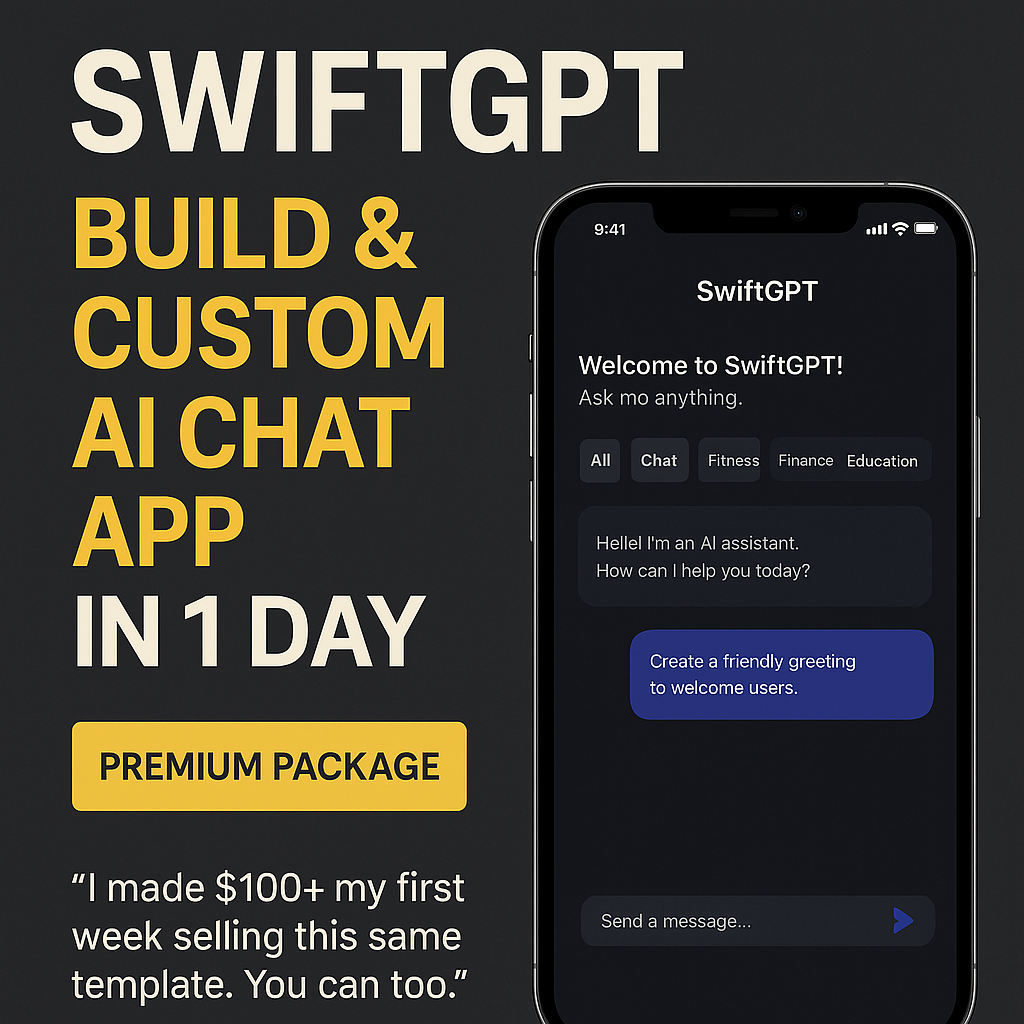 SwiftGPT – Build & Sell AI Apps in Minutes | Full GPT-4 Template
