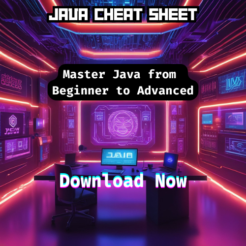 Java Cheat Sheet – Beginner to Advanced – JTX CODE image.